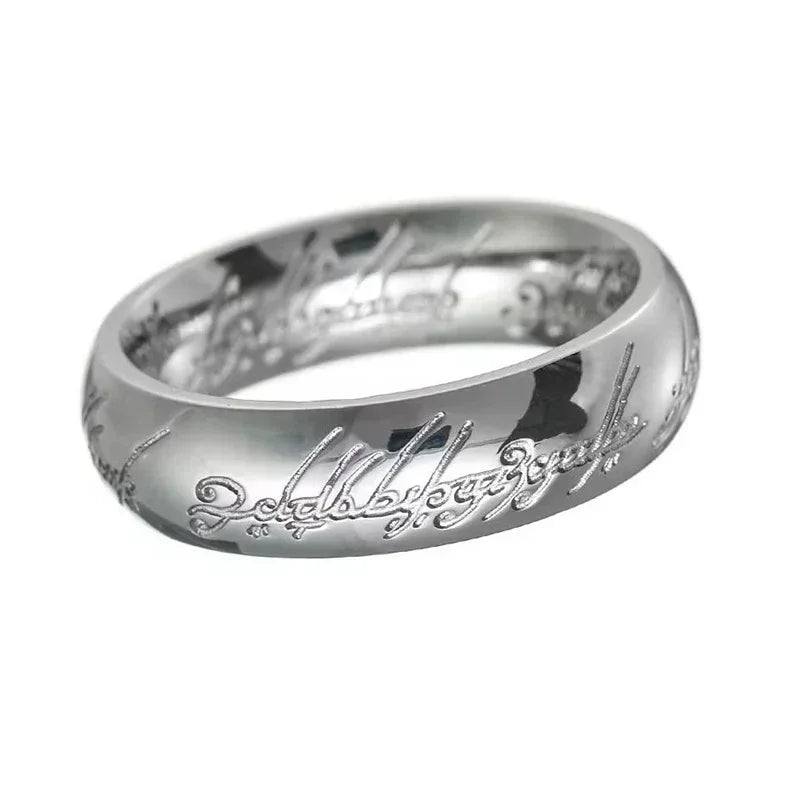Language Rings for Unisex Fashion Accessories Stainless Steel Jewelry