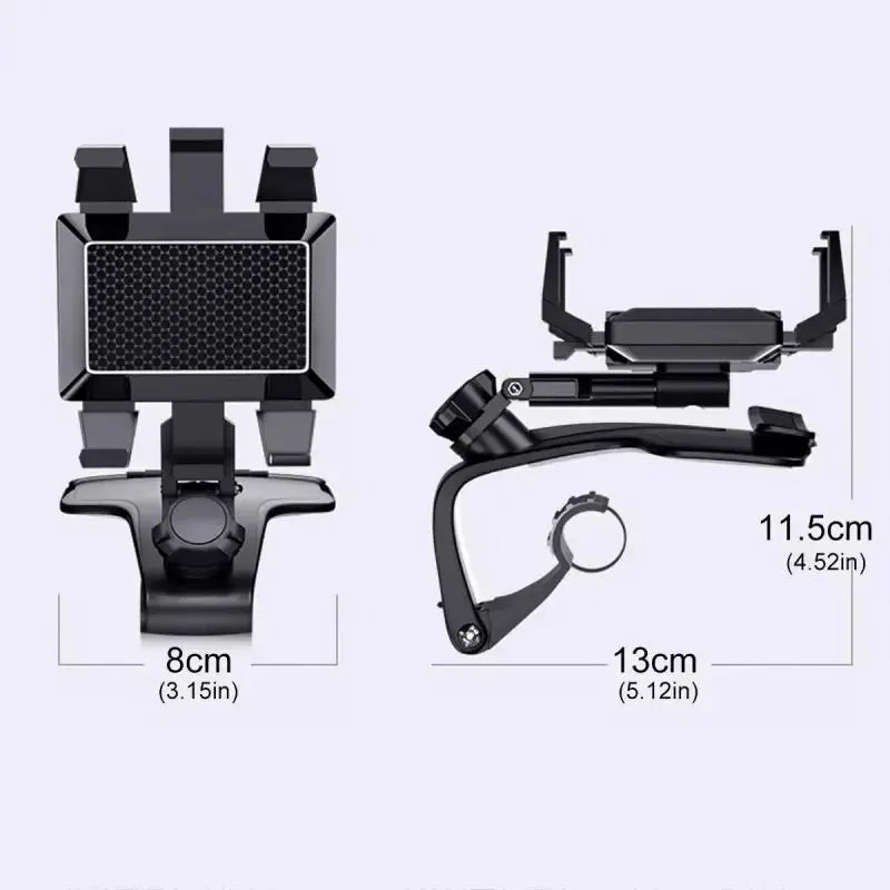 Car Phone Holder Mount for Dashboard, 1200° Rotating Cell Phone Holder for Car, Universal Big Clamp Car Phone Mount Compatible W