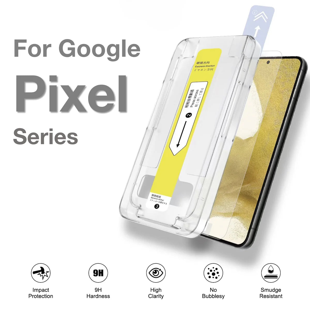 For Google Pixel 9a 8 Pro 7a 7 6a 8a 9 10 XL 5G Screen Protector Tempered Glass Protective Easy Install Auto-Dust Removal Kit