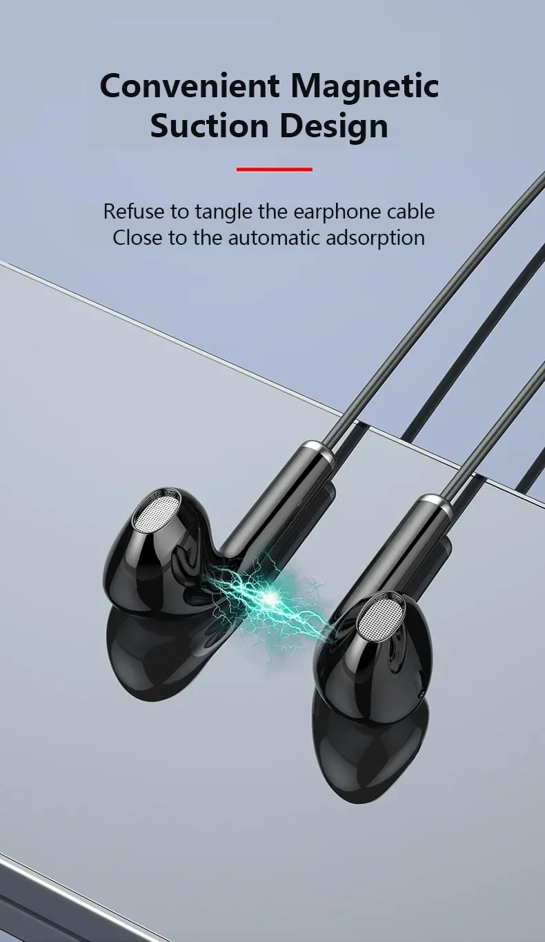 Wireless Neckband Headphones Bluetooth Earphones with LED Power Display High Sound Quality Stereo Waterproof In-ear Headset with Microphone