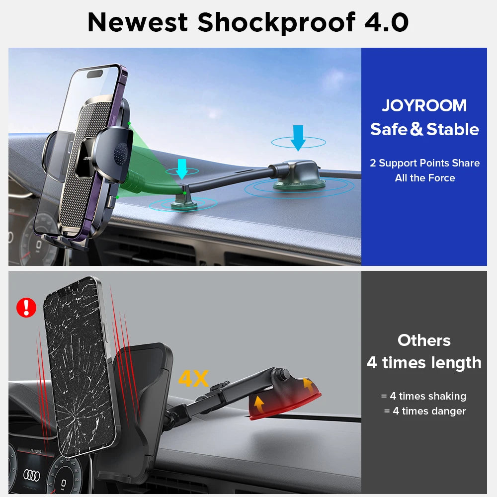 Car Phone Holder Mount 360° Widest View Universal Handsfree Auto Air Vent Flexible Long Arm Phone Mount