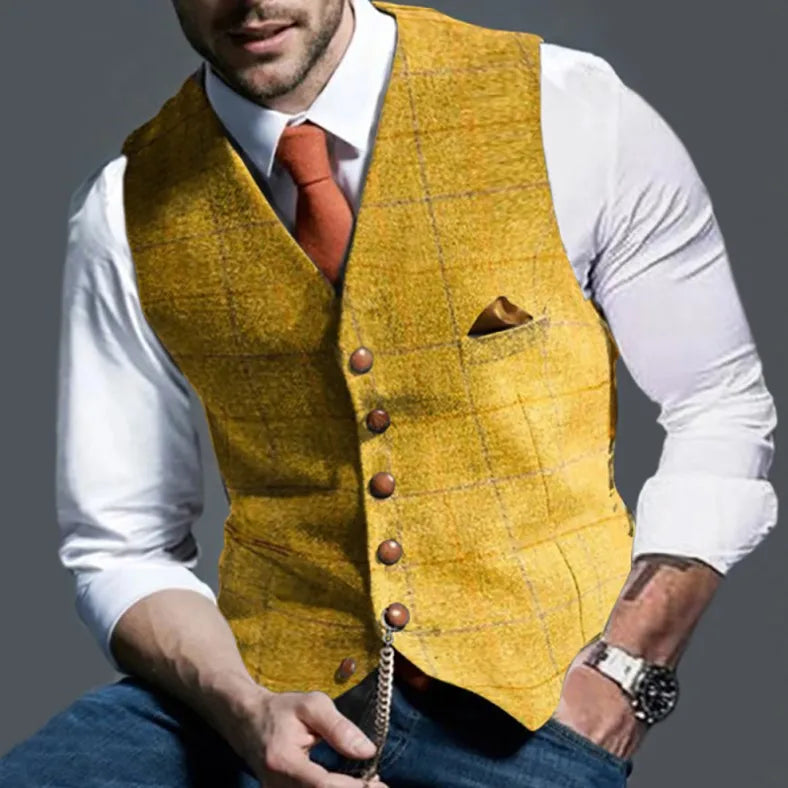 Men’s Formal Slim Fit Vest with Pockets