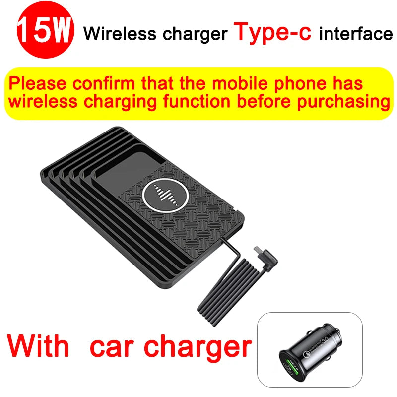Customizable design for car wireless charger, mobile phone wireless fast charging board, multi device charging station, 15W anti