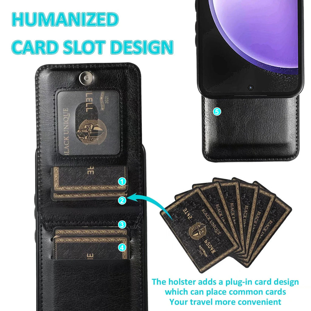Flip Leather Card Solt Holder Wallet Case For Samsung Galaxy S25 Ultra S24 Plus S23 FE S22 S21 A16 A35 A55 A54 Stand Bag Cover