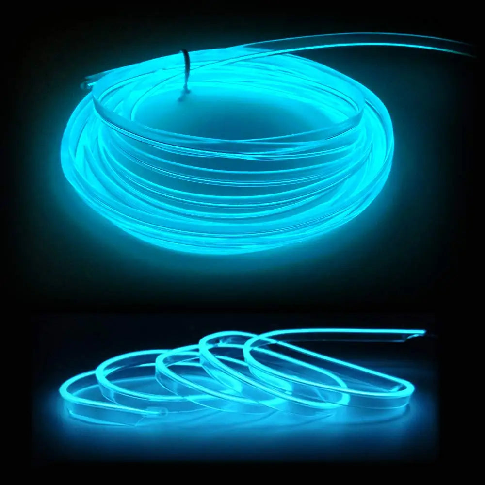 Car Interior Led Strip Light Neon EL Wiring Decorative Lamp For Auto Flexible Ambient Light USB Party Atmosphere