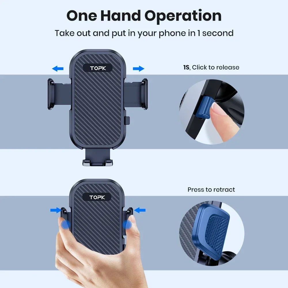 Car Phone Holder Mount Upgraded Stainless Steel Hook Cell Phone Holder for Car Air Vent Mag-Safe Compatible All Phones
