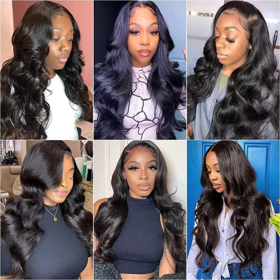 40 30 Inch 13x4 Body Wave Lace Front Human Hair Wigs For Black Women Pre Plucked Loose Wave 13x6 HD Lace Frontal Wig 180% 1
