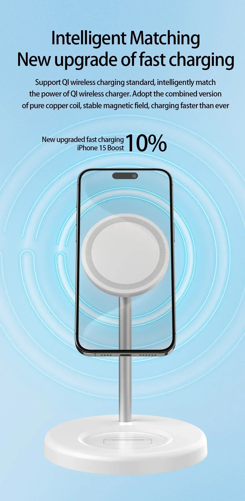 Upgraded 30W Magnetic 2 in 1 Wireless Charger Stand For iPhone 15 14 13 12 Pro Max AirPod Pro Fast Phone Charging Station Holder