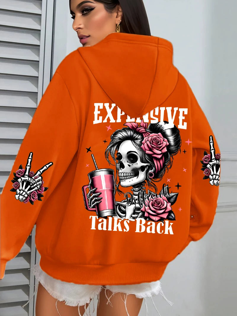Women’s Plus Size Fleece Hoodie – Casual Pullover Sweatshirt