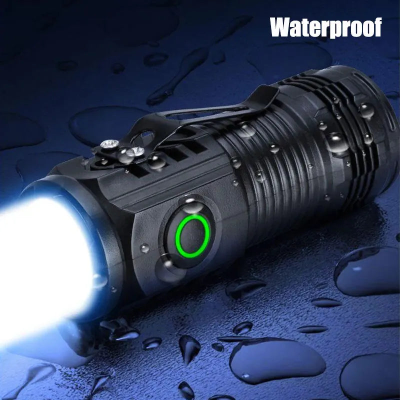 New Powerful Flashlight 3 Core LED Mini Tactical Flashlight Rechargeable High Power LED Torch Metal Pen Clip Hand Lamp