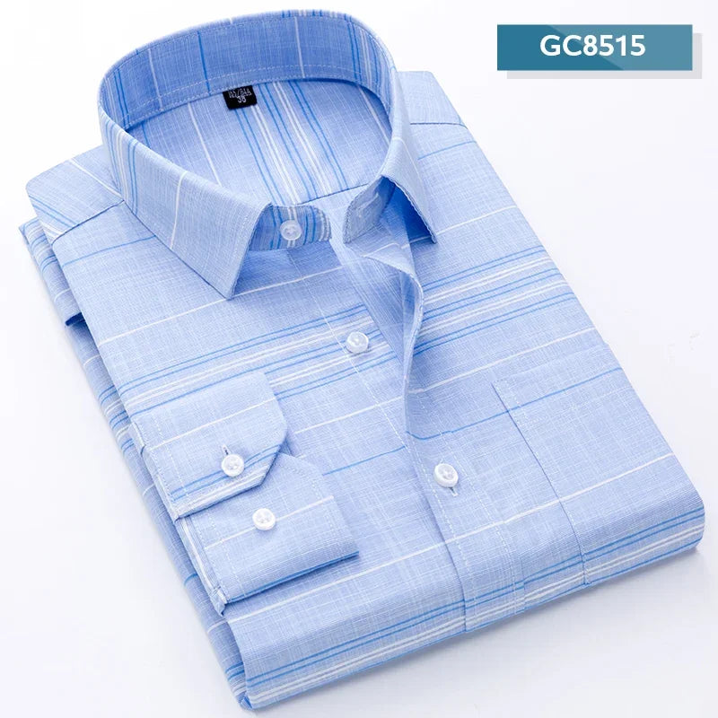 Men's Printed Shirt Spring Long Sleeve Casual Daily Thin Soft Comfortable Business Slim Fit Button Down Dress  Shirts