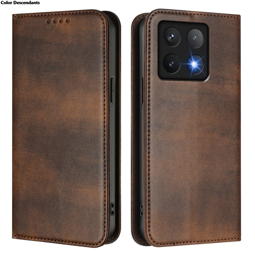 Vintage Leather Case For Xiaomi Poco M7 Pro 5g X7 F7 X3 NFC X5 X6 F5 F6 Pro F7 F8 Ultra Card Holder Flip Wallet Book Cover Funda