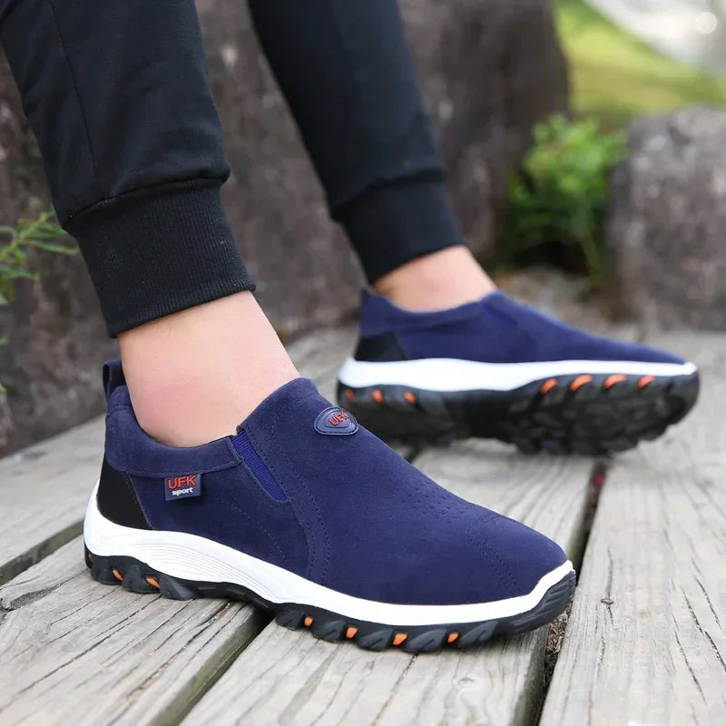 Men’s Slip-On Hiking Shoes Lightweight Waterproof Non-Slip Outdoor Sneakers