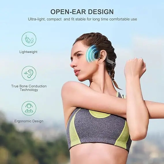 run for shokz Bone Conduction Headphones Bluetooth Open Ear Earphones Wireless On Ear Headphones Sport Wireless Headset for Run