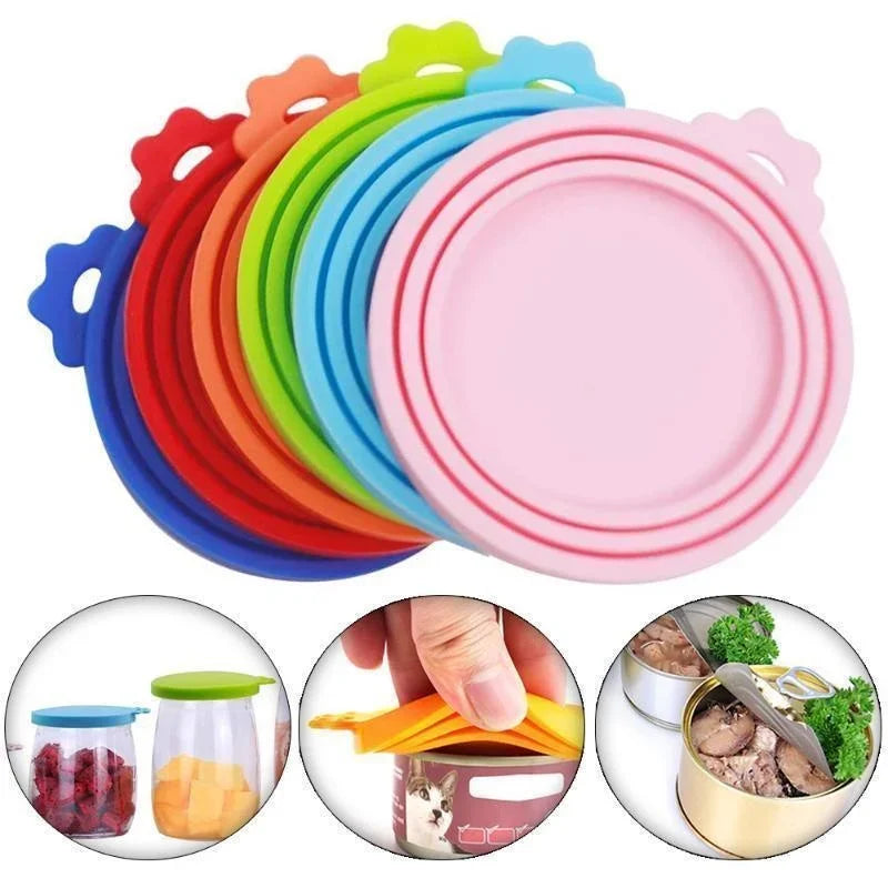 Reusable Silicone Pet Food Can Covers – Airtight Lids for Dog & Cat Cans (3 Sizes)”