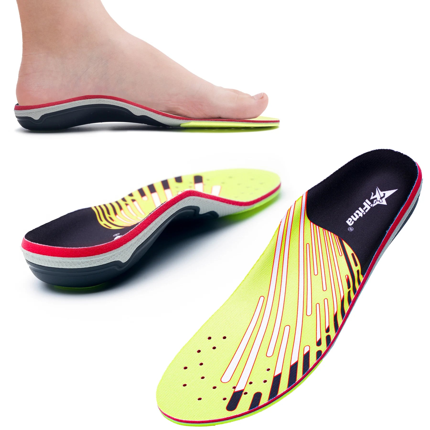 Orthopedic Sport Insole Plantar Fasciitis Flat Foot High Arch Support Men Women Sneaker Orthotic Plantillas Insert Shoe Sole