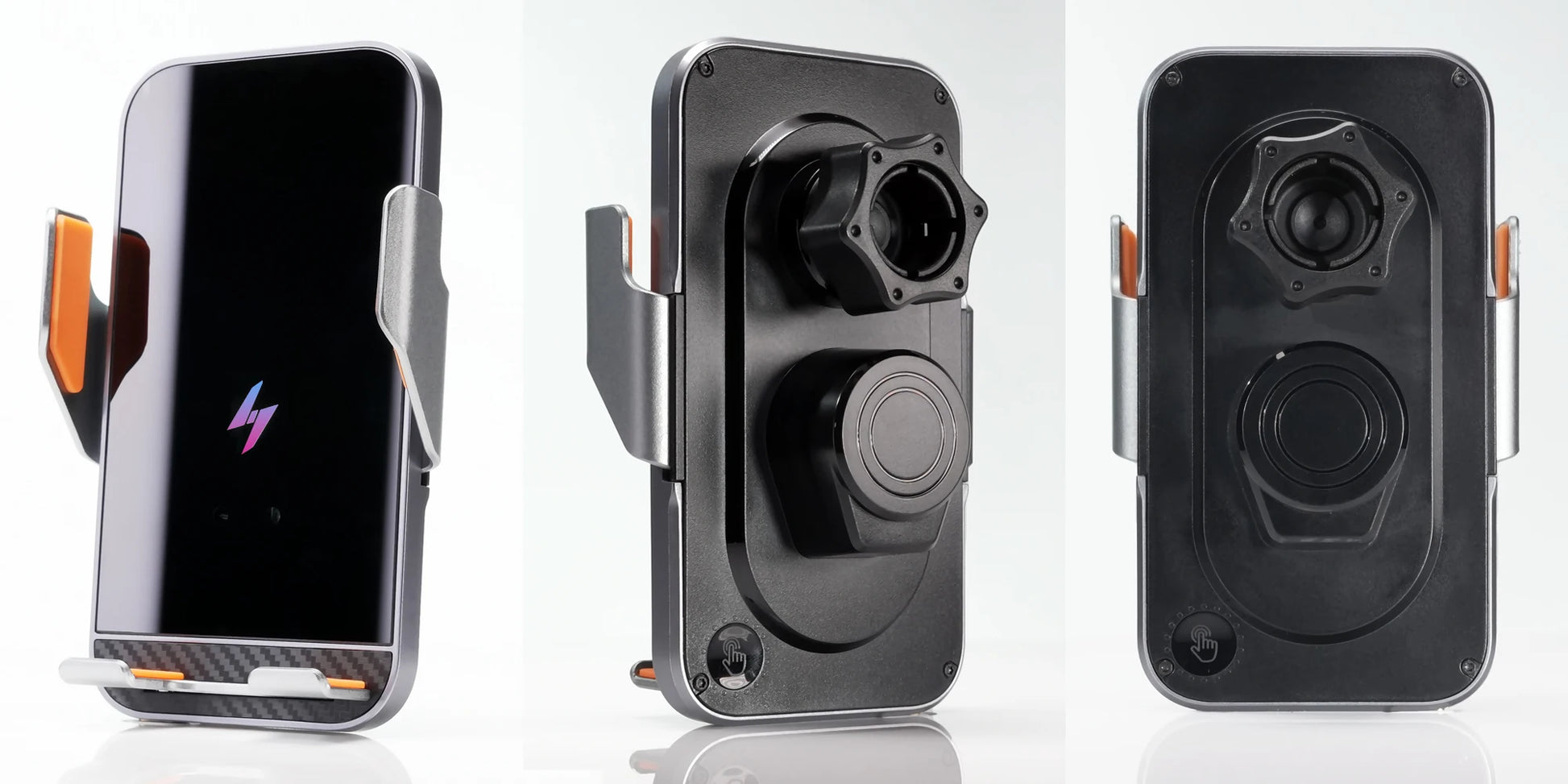 Car Wireless Charging Phone Holder Smart Sensing Fast Wireless Charger Phone Mounts 360° Rotation Inductive automatic clamping