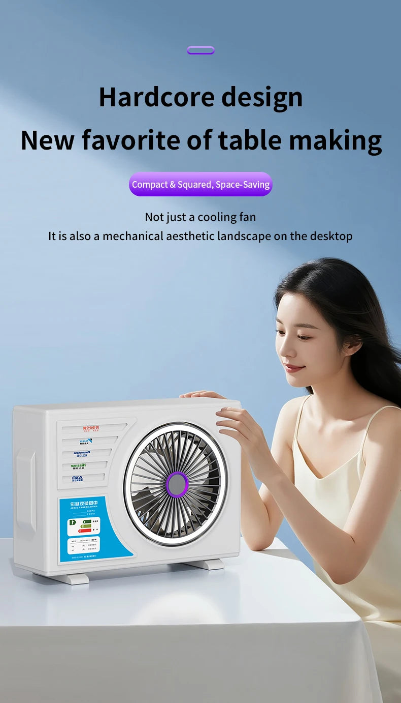 High-Speed Desktop Fan with Multiple Adjustable Levels Cool Circulating Air Mini Air Conditioning Style Home Silent Cooling Fan