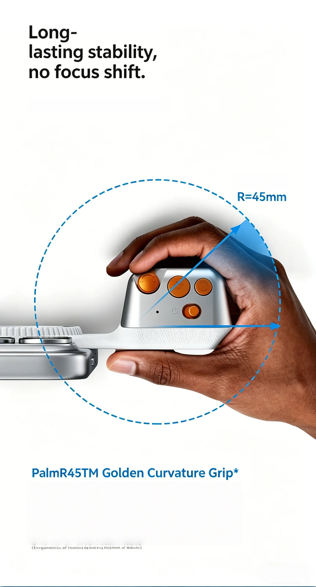 New Magnetic Camera Grip, Bluetooth Zoom Remote, Anti-Shake Handheld Stabilizer for Smartphone Photography