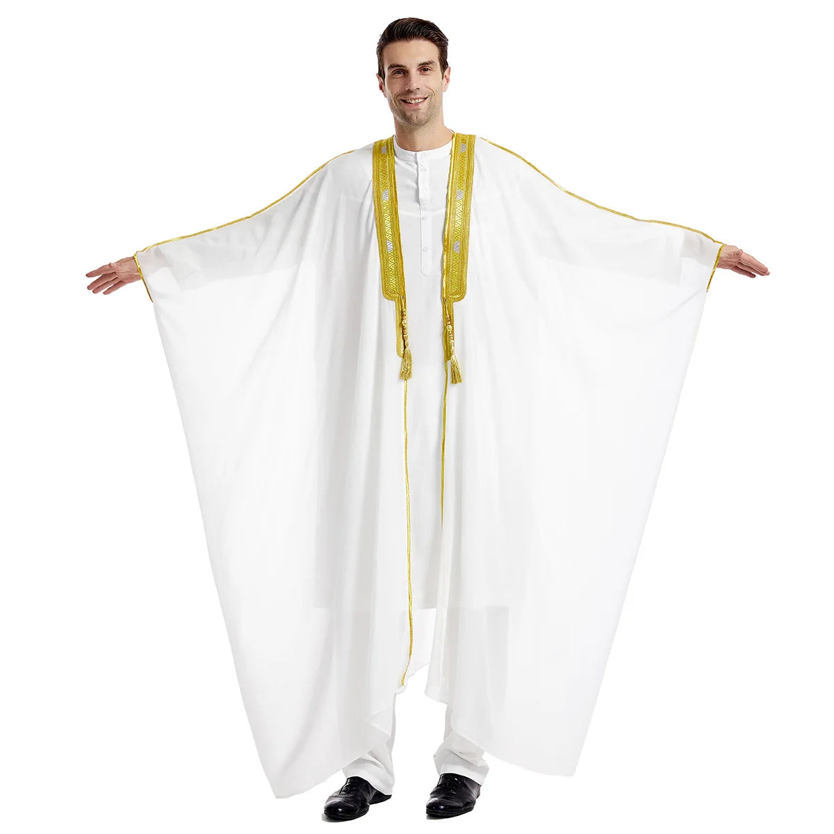Men’s Jubba Thobe – Long Sleeve Islamic Traditional Robe