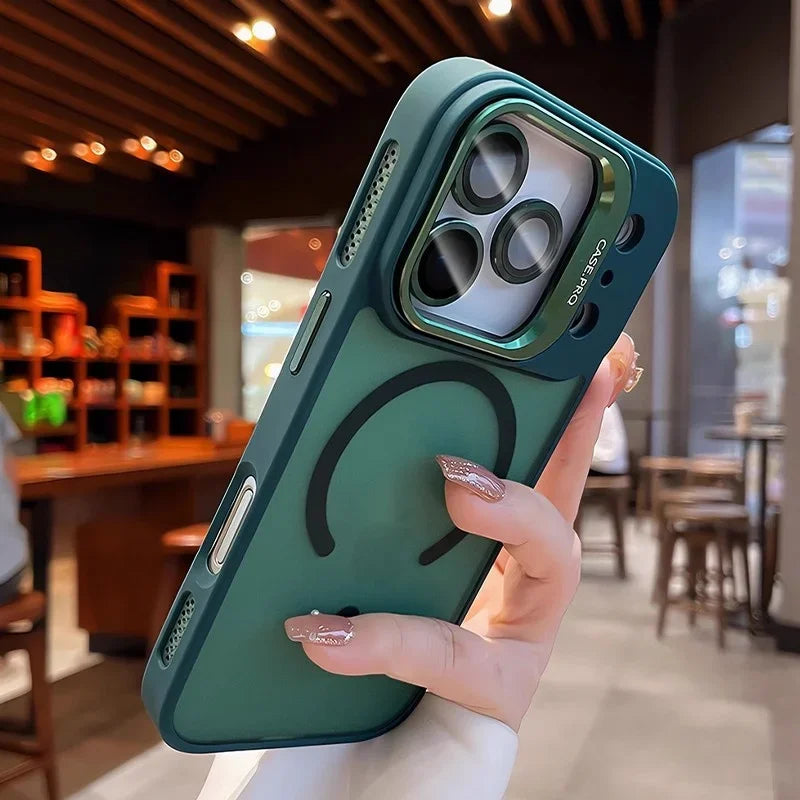 Official Color Case for iphone 17 pro max case Air 16 15 14 13 12 11 Pro Max for Magsafe Wireless Charge Stand Holder Lens Cover
