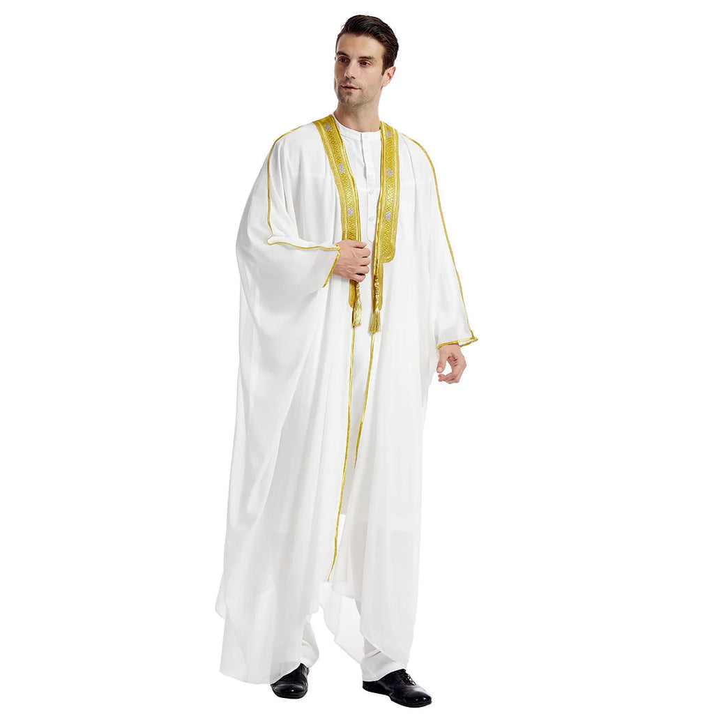 Men’s Jubba Thobe – Long Sleeve Islamic Traditional Robe