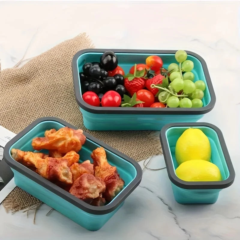 Collapsible Silicone Food Storage Containers (Set of 3 or 4)