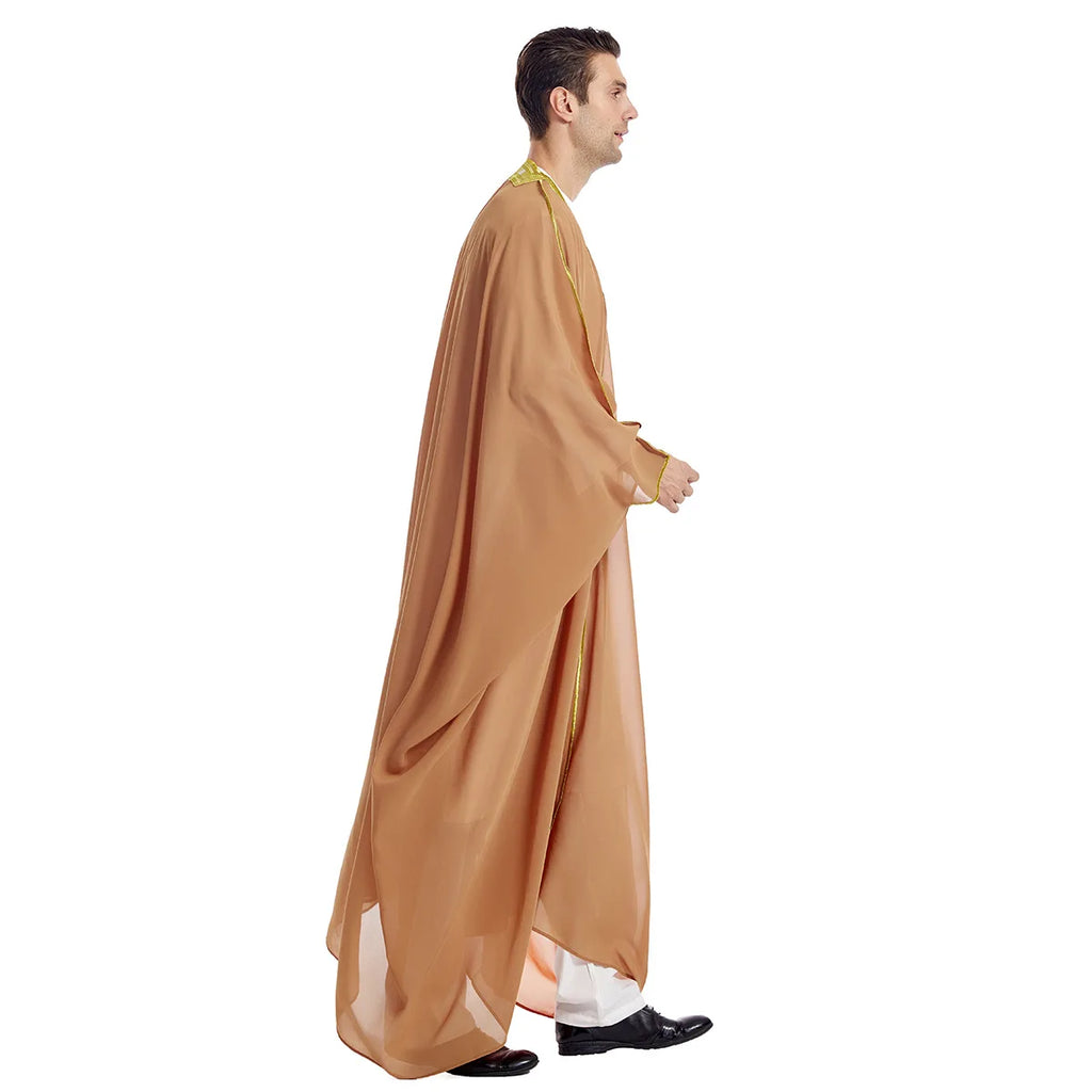 Men’s Jubba Thobe – Long Sleeve Islamic Traditional Robe