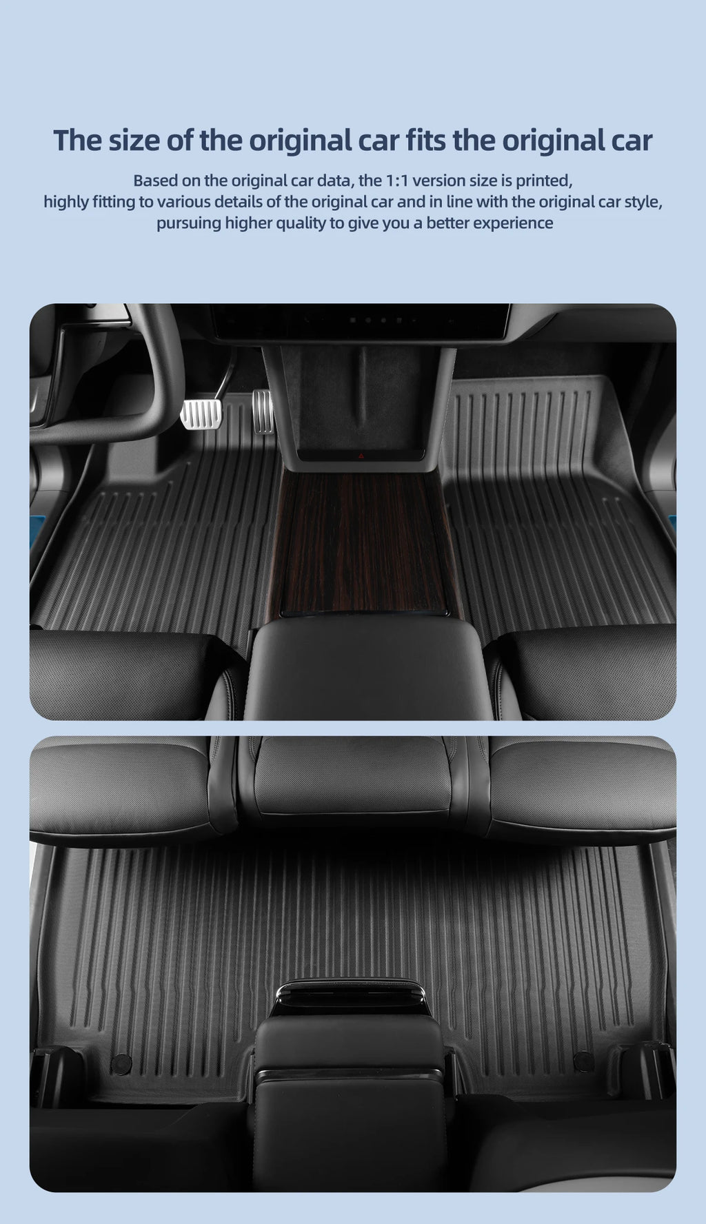 for Tesla Model X 2022-2025 Car Floor Mats TPE Waterproof Wear-resistant Foot Pads Car Accessories Front And Rear Trunk Mat