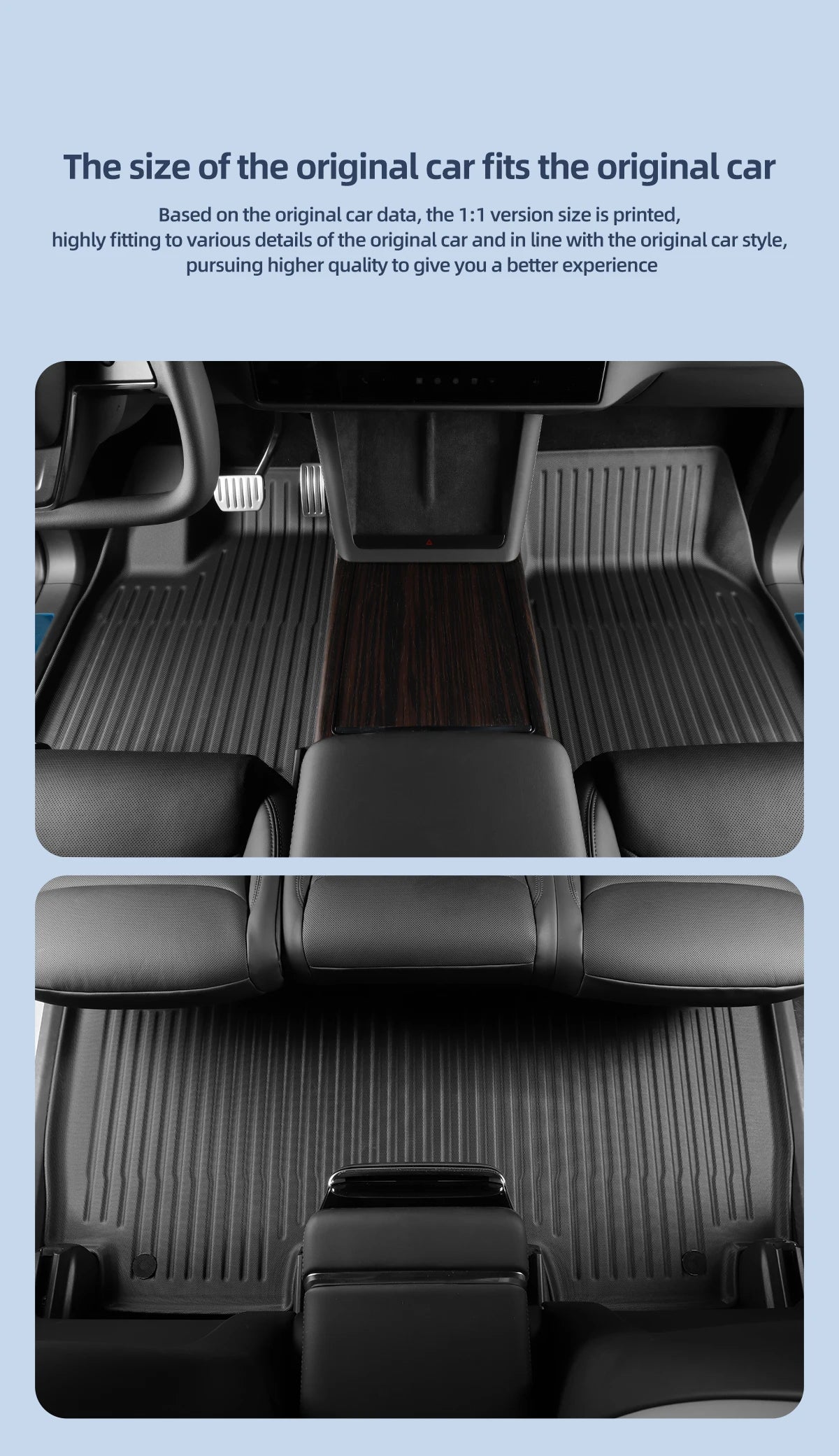 for Tesla Model X 2022-2025 Car Floor Mats TPE Waterproof Wear-resistant Foot Pads Car Accessories Front And Rear Trunk Mat