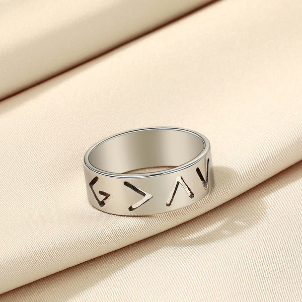 Unisex Stainless Steel Fashion Ring – Adjustable Geometric Design Band for Men & Women