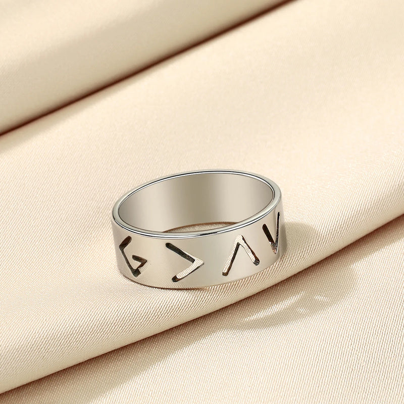 Unisex Stainless Steel Fashion Ring – Adjustable Geometric Design Band for Men & Women