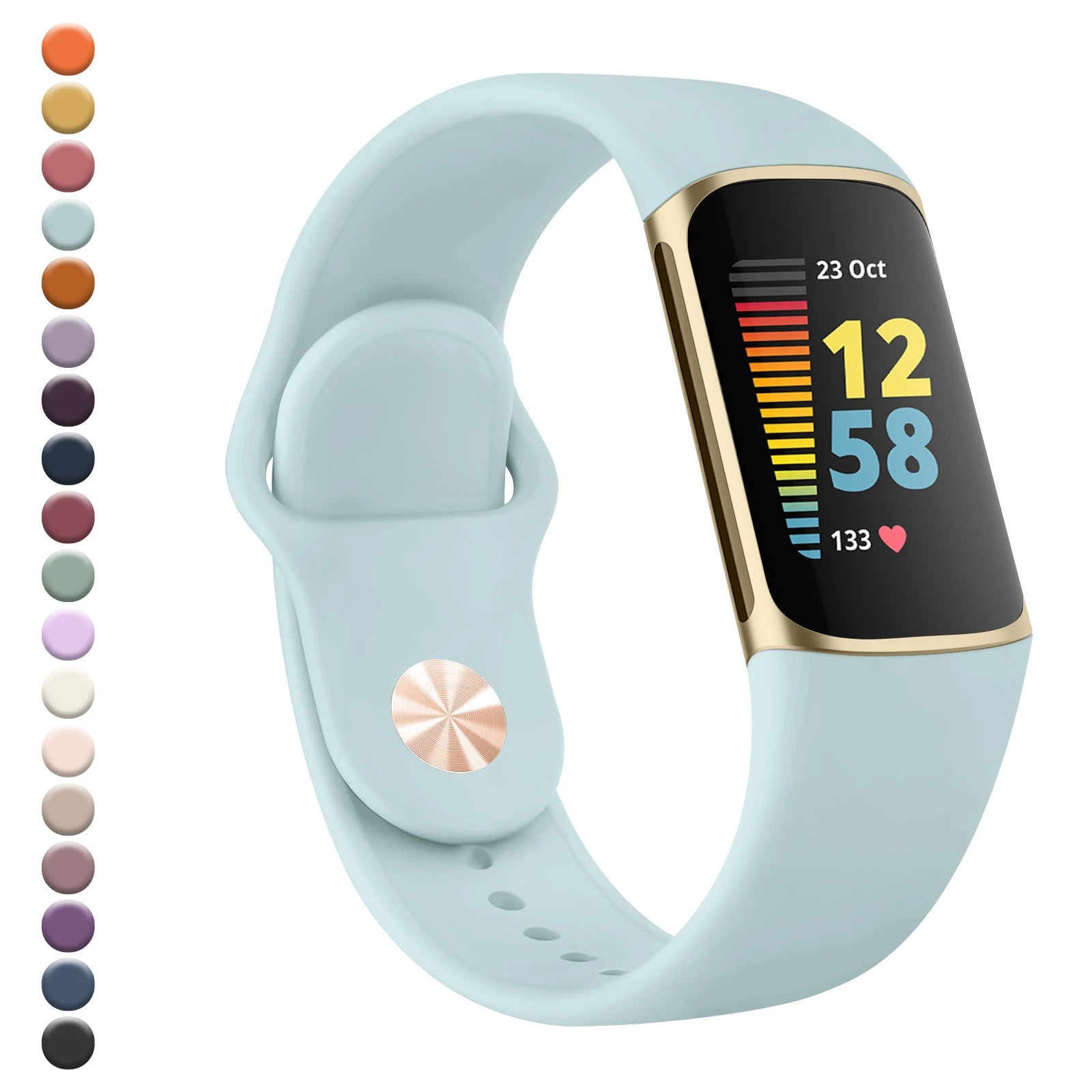 Watchband for Fitbit Charge 6 5 Strap Silicone Wristband for Fitbit Charge 5 6 Sport Bracelet Replacement Smartwatch Accessories