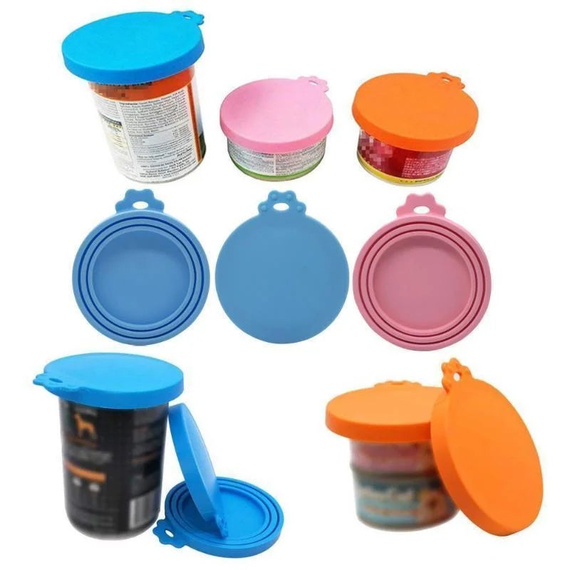Reusable Silicone Pet Food Can Covers – Airtight Lids for Dog & Cat Cans (3 Sizes)”