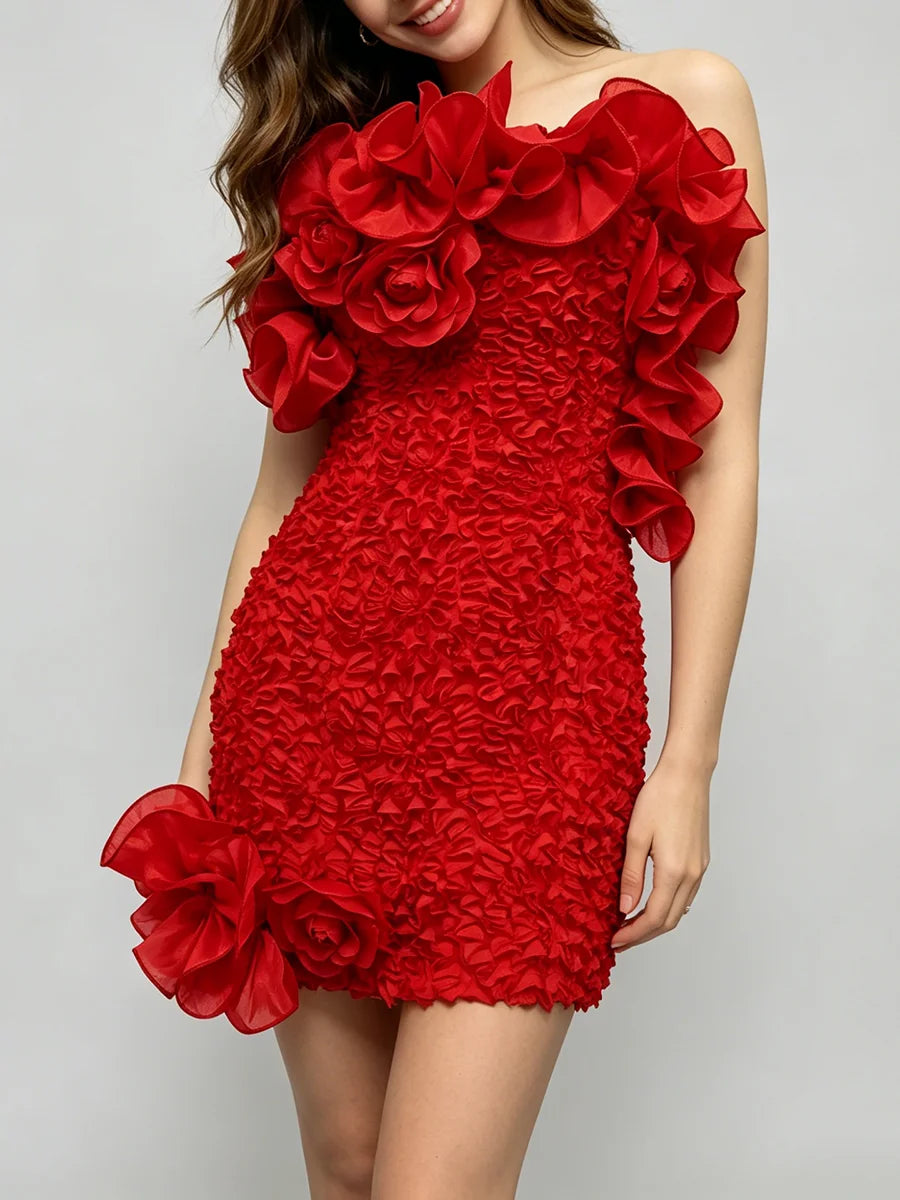 Dresses for Women Strapless Sleeveless High Waist Slimming Mini Solid Dress Female Fashion