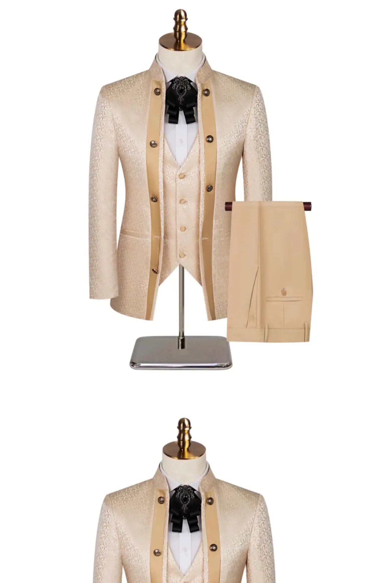 Men’s Slim-Fit Formal 3-Piece Suit Set
