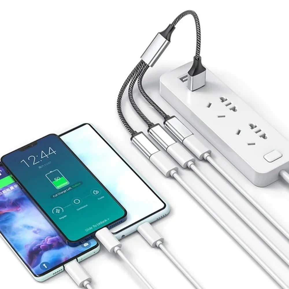 3/4 Ports OTG Multiple Expander Charging Docking USB Cable Splitter HUB Extentions Phone Charger Power Adapter for PC Computer