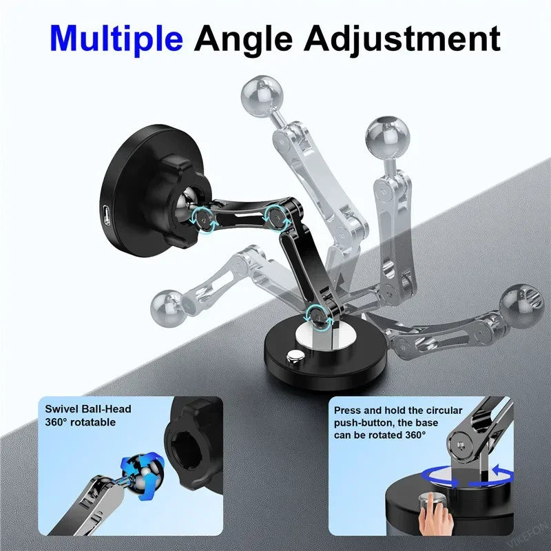 Magnetic Phone Holder with Adjustable Stand – Wireless and Non-Wireless Options