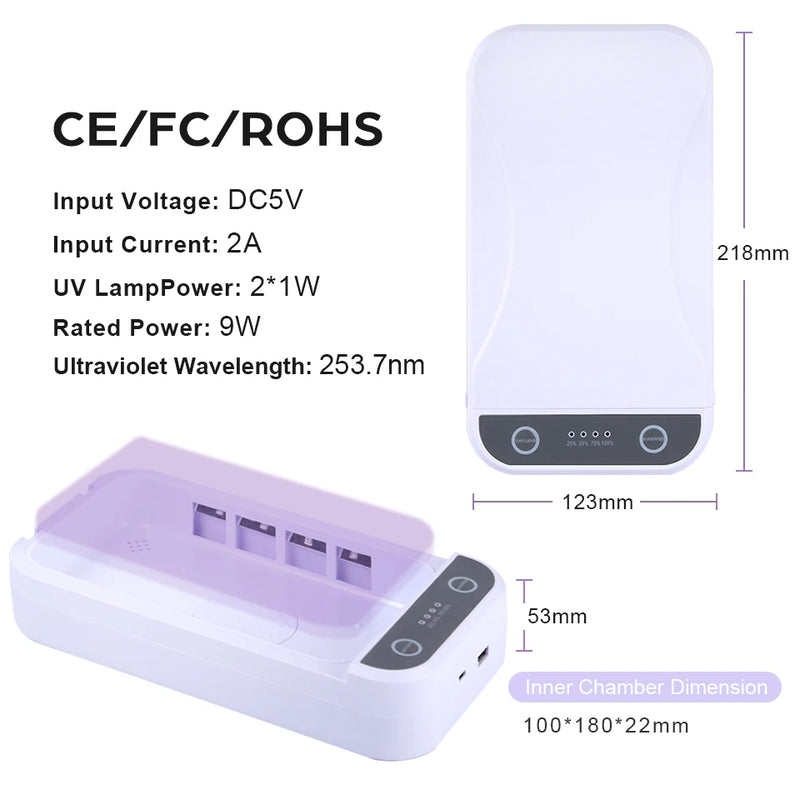 Portable UV Light Sanitizer Box | Multi-Purpose UVC Disinfection Case for Home and Travel