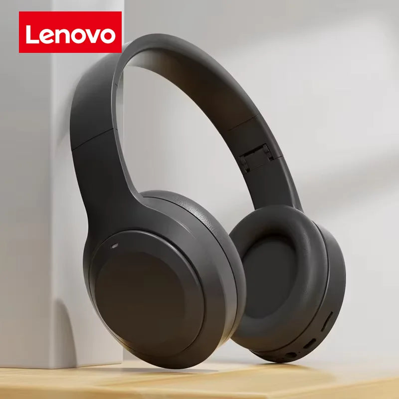 Lenovo Wireless Bluetooth 5.3 Earphones Foldable Computer Wireless Headphones 360° Stereo Sound Gaming Headset Android and iOS