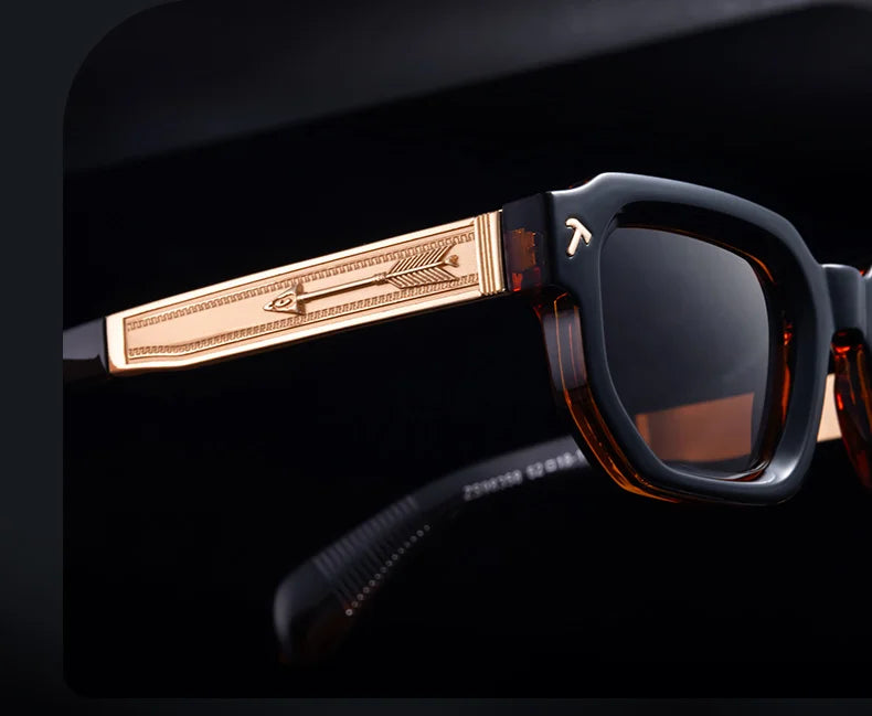 Men's Luxury Square Sunglasses UV400 Driving Eyewear Classic Casual Fashion Shades for Adults Alloy Frame