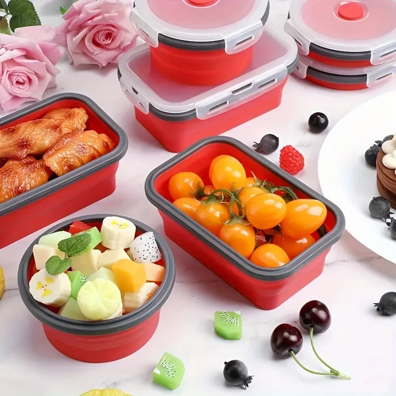 Collapsible Silicone Food Storage Containers (Set of 3 or 4)