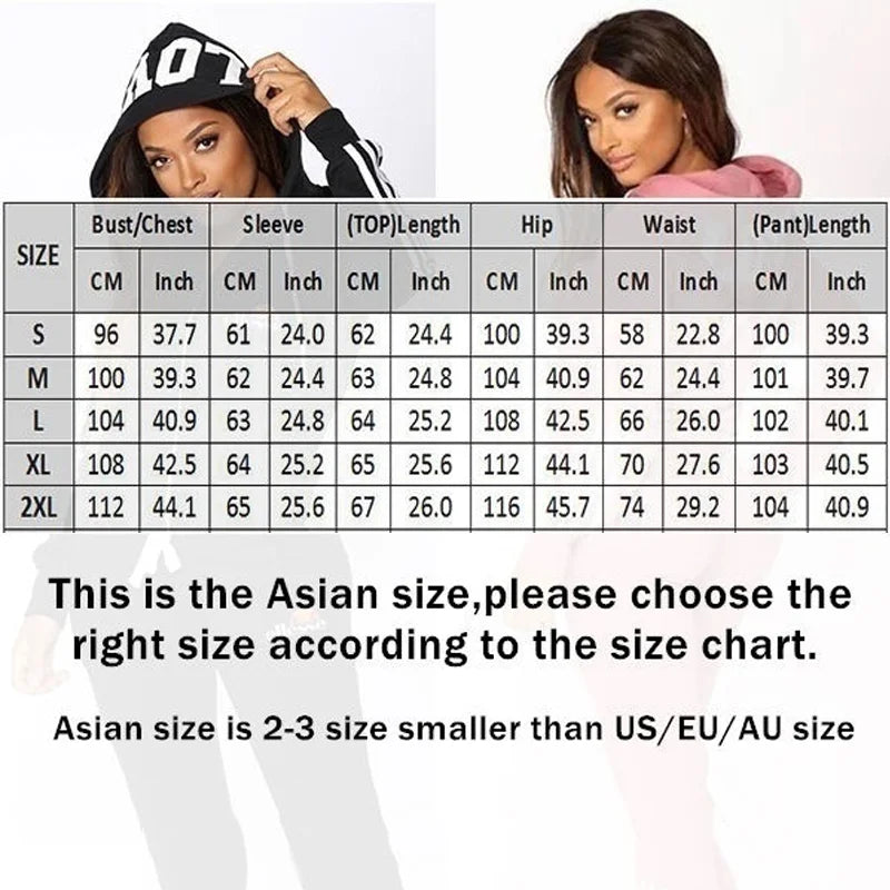 Women’s Zipper Hoodie and Sweatpants Set Casual Tracksuit Outfit