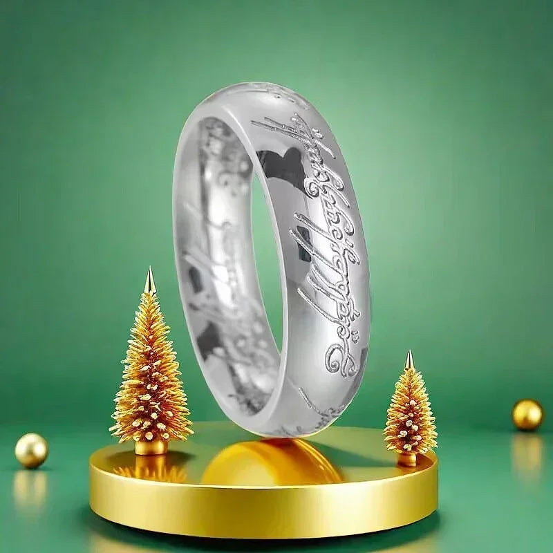 Language Rings for Unisex Fashion Accessories Stainless Steel Jewelry