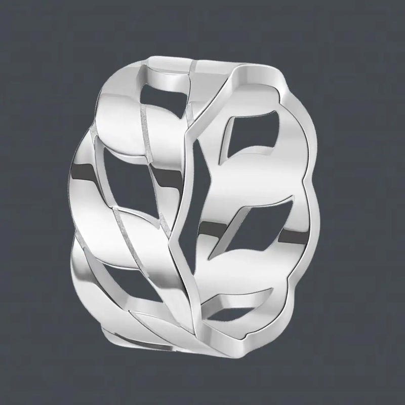 Stainless Steel Zircon Ring for Men and Women