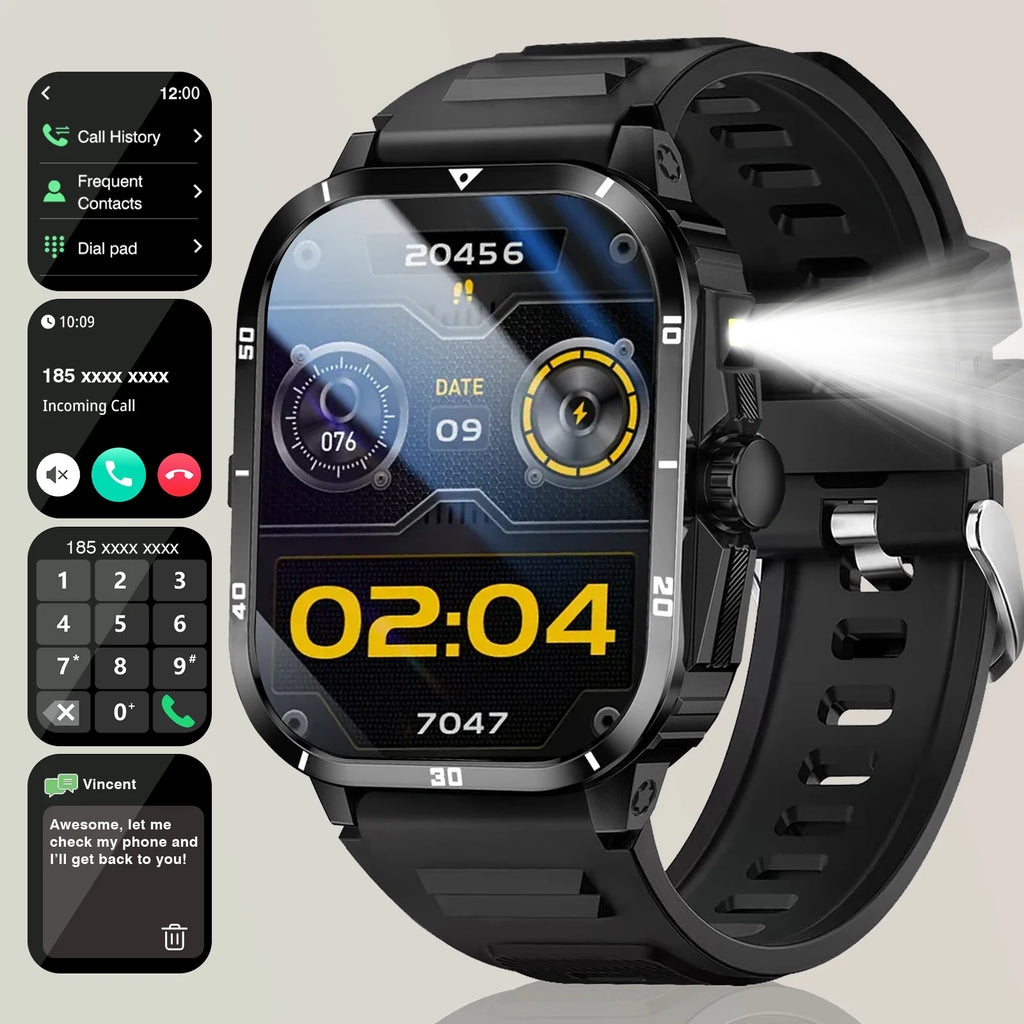 Smart Watch with Incoming Call, Dial Pad, Call History, Message Alerts, Step/Calorie Tracking, Weather Display