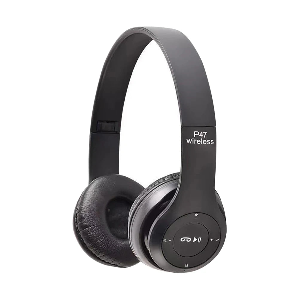 Wireless Over-Ear Bluetooth Headphones with Built-In Microphone