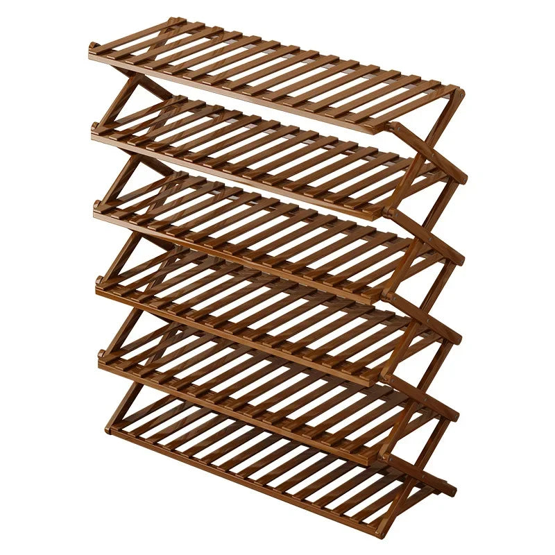 Foldable Multi-Level Shoe Rack – Space Saving Storage Organizer