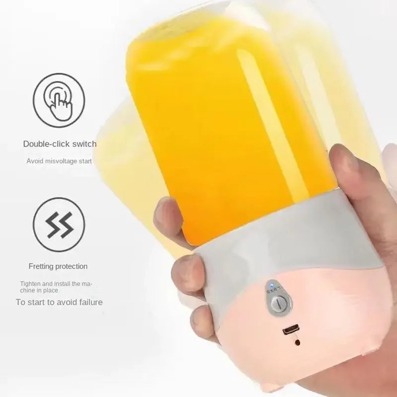 Mini Portable Blender – USB Rechargeable Juice Cup for Smoothies and Fruit Juices