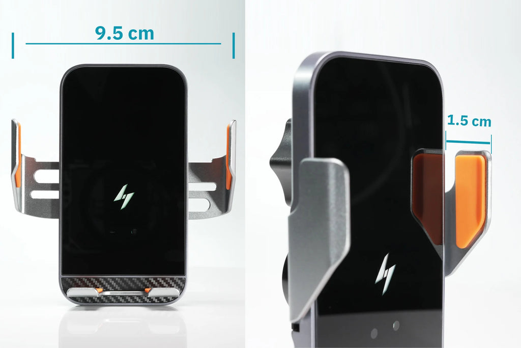 Car Wireless Charging Phone Holder Smart Sensing Fast Wireless Charger Phone Mounts 360° Rotation Inductive automatic clamping